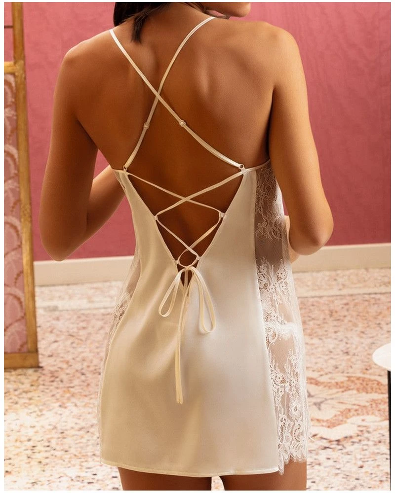 Babydoll Lise Charmel Source Beauté (Ecru Nacre) 3 Babydoll Lise Charmel Source Beauté (Ecru Nacre)