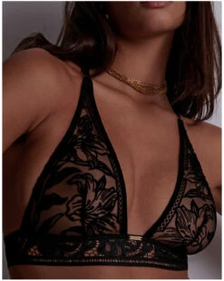 Brassière Triangle Aubade Coeur à Corps (Noir)