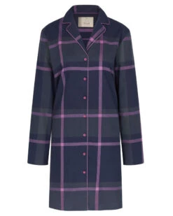 Chemise De Nuit Boutonnée 100% Coton Bio Triumph Nuit (Blue Dark) -Sous Vêtement Boutique chemise de nuit boutonnee 100 coton bio triumph nuit blue dark 3