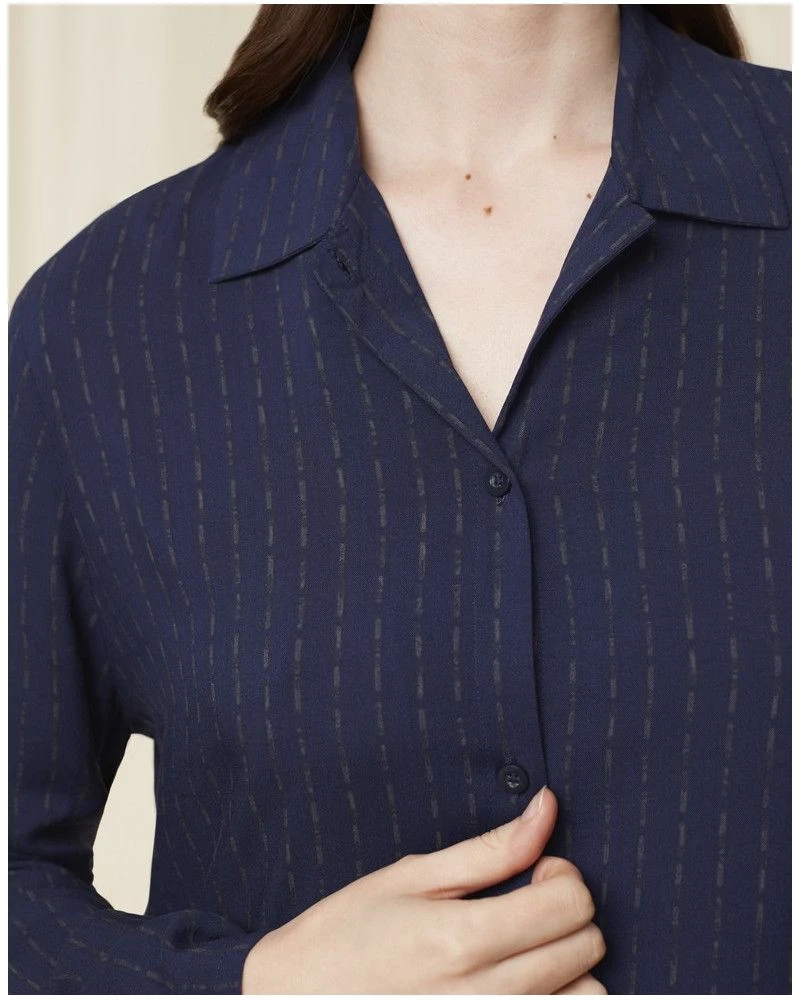 Chemise De Nuit Boutonnée Triumph Nuit (Blue Dark) 4 Chemise De Nuit Boutonnée Triumph Nuit (Blue Dark) – Image 2