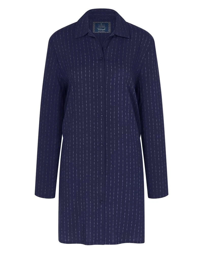 Chemise De Nuit Boutonnée Triumph Nuit (Blue Dark) 6 Chemise De Nuit Boutonnée Triumph Nuit (Blue Dark) – Image 4