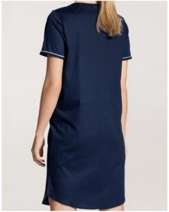 Sous Vêtement Boutique -Sous Vêtement Boutique chemise de nuit calida sweet dreams 100 coton interlock peacoat blue 1