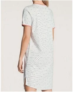 Sous Vêtement Boutique -Sous Vêtement Boutique chemise de nuit manches courtes calida sweet dreams 100 coton interlock rose bud 1