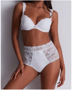 Culotte Taille Haute Aubade Mon Bijou (Blanc) 11 Culotte Taille Haute Aubade Mon Bijou (Blanc) -Sous Vêtement Boutique culotte taille haute aubade mon bijou blanc 3