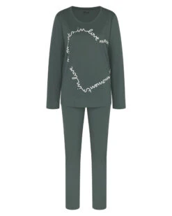 Ensemble De Pyjama 100% Coton Bio Nuit Triumph (Smoky Green) -Sous Vêtement Boutique ensemble de pyjama 100 coton bio nuit triumph smoky green 4