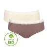 Hipsters (Lot De 2) Coton Bio Sloggi GO Ribbed (Angora) 1 Hipsters (Lot De 2) Coton Bio Sloggi GO Ribbed (Angora) -Sous Vêtement Boutique hipsters lot de 2 coton bio sloggi go ribbed angora