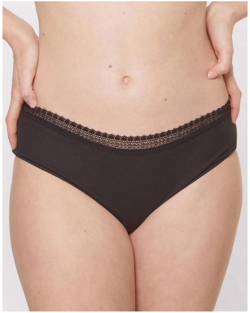 Hipsters (Lot De 2) Coton Bio Sloggi GO Ribbed (Noir) 4 Hipsters (Lot De 2) Coton Bio Sloggi GO Ribbed (Noir) – Image 2