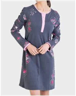 Liquette Boutonnée Manches Longues 100% Coton Massana "Believe In Your Heart" -Sous Vêtement Boutique liquette boutonnee manches longues 100 coton massana believe in your heart 2