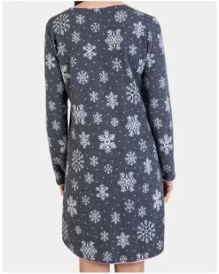 Liquette Boutonnée Manches Longues Massana Flocon De Neige Anthracite -Sous Vêtement Boutique liquette boutonnee manches longues massana flocon de neige anthracite 3