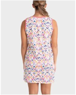 Liquette Boutonnée Sans Manche 100% Coton Rose Imprimé Massana -Sous Vêtement Boutique liquette boutonnee sans manche 100 coton rose imprime massana 2