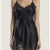 Nuisette Aubade Toi Mon Amour 100% Soie (Noir) -Sous Vêtement Boutique nuisette aubade toi mon amour 100 soie noir