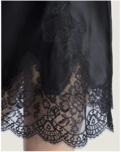 Nuisette Aubade Toi Mon Amour 100% Soie (Noir) -Sous Vêtement Boutique nuisette aubade toi mon amour 100 soie noir 2