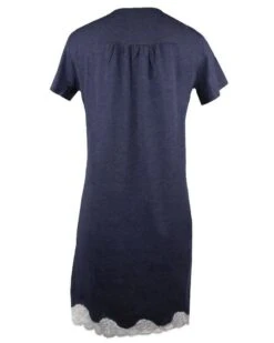 Nuisette Manches Courtes Antigel Simply Perfect (Bleu Chiné Nacre) -Sous Vêtement Boutique nuisette manches courtes antigel simply perfect bleu chine nacre 2