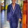 Peignoir éponge HOM Transat 100% Coton (Navy) -Sous Vêtement Boutique peignoir eponge hom transat 100 coton navy