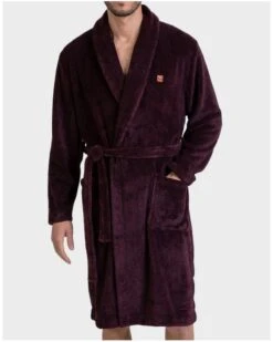 Peignoir Long Massana Grenat -Sous Vêtement Boutique peignoir long massana grenat 2