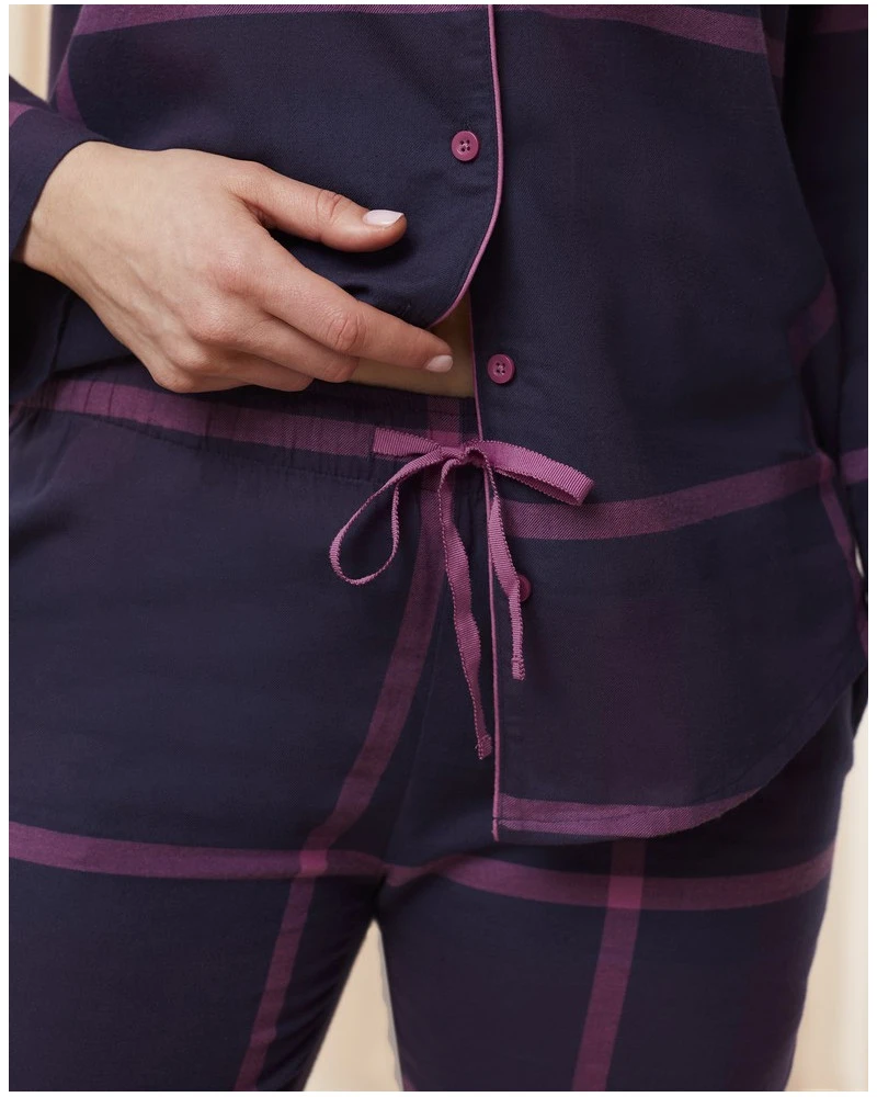 Triumph Pyjama Boutonné 100% Coton Bio Triumh Nuit (Blue Dark) 4 Triumph Pyjama Boutonné 100% Coton Bio Triumh Nuit (Blue Dark) – Image 2