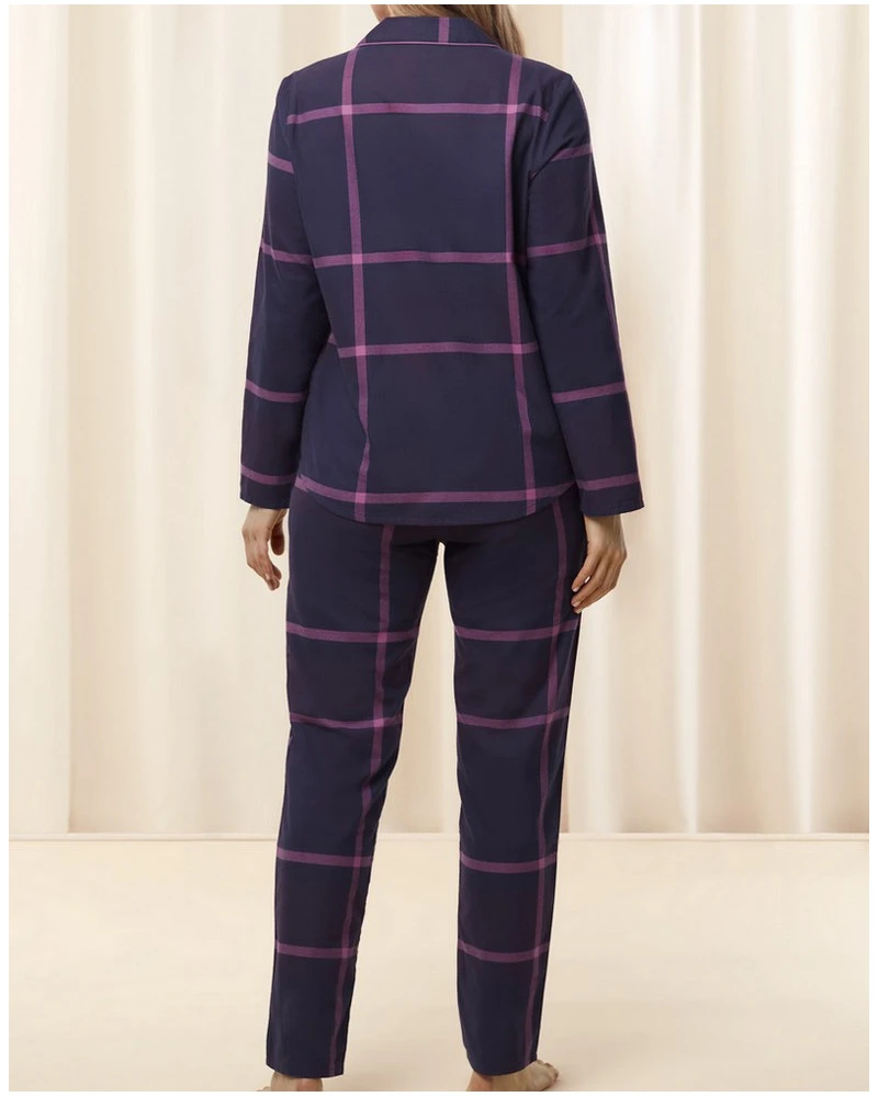Triumph Pyjama Boutonné 100% Coton Bio Triumh Nuit (Blue Dark) 5 Triumph Pyjama Boutonné 100% Coton Bio Triumh Nuit (Blue Dark) – Image 3