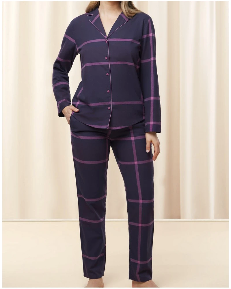 Triumph Pyjama Boutonné 100% Coton Bio Triumh Nuit (Blue Dark) 3 Triumph Pyjama Boutonné 100% Coton Bio Triumh Nuit (Blue Dark)