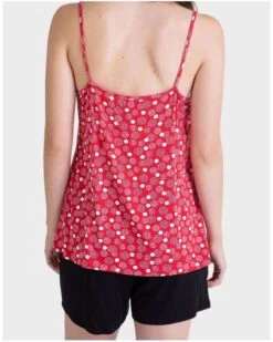 Pyjama Court Bretelles Fines Pois Blancs Massana -Sous Vêtement Boutique pyjama court bretelles fines pois blancs massana 2