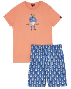 Pyjama Court PAUPILI 100% Coton Arthur (Chaussettes Offertes) -Sous Vêtement Boutique pyjama court paupili 100 coton arthur chaussettes offertes 2