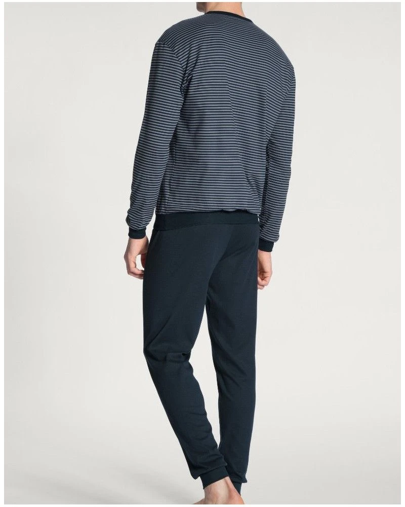 Pyjama Long Calida Relax Choice 100% Coton Interlock (Dark Sapphire) 4 Pyjama Long Calida Relax Choice 100% Coton Interlock (Dark Sapphire) – Image 2