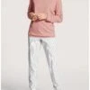 Pyjama Long Calida Sweet Dreams 100% Coton Interlock (Rose Bud) -Sous Vêtement Boutique pyjama long calida sweet dreams 100 coton interlock rose bud