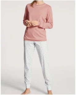 Pyjama Long Calida Sweet Dreams 100% Coton Interlock (Rose Bud)