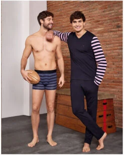 Pyjama Long Eden Park E41 100% Coton (NB039) -Sous Vêtement Boutique pyjama long eden park e41 100 coton nb039 2