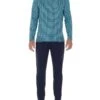 Pyjama Long HOM Stan 100% Coton (Imprimé Bleu) 1 Pyjama Long HOM Stan 100% Coton (Imprimé Bleu) -Sous Vêtement Boutique pyjama long hom stan 100 coton imprime bleu