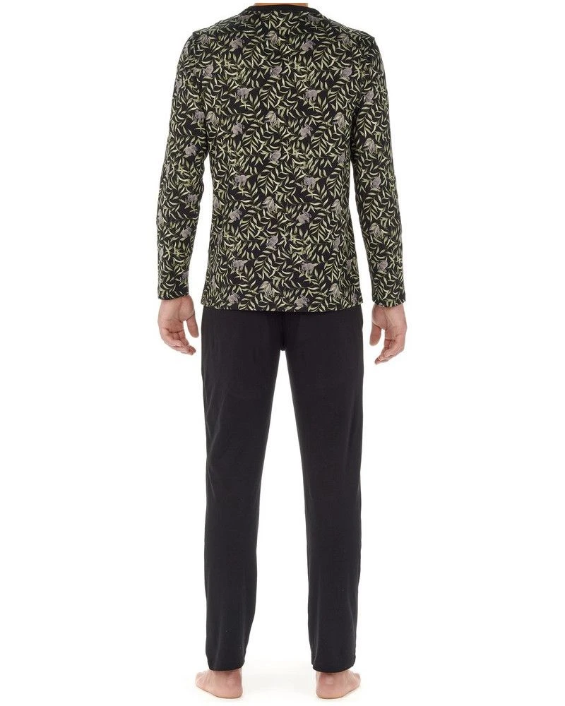 Pyjama Long HOM Ted 100% Coton (Imprimé Noir) 5 Pyjama Long HOM Ted 100% Coton (Imprimé Noir) – Image 3