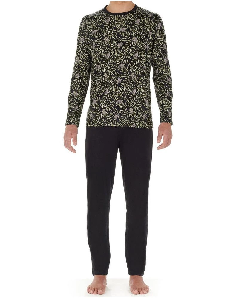 Pyjama Long HOM Ted 100% Coton (Imprimé Noir) 3 Pyjama Long HOM Ted 100% Coton (Imprimé Noir)