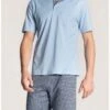 Pyjama Short Manches Courtes Boutonné Calida Relax Choice 100% Coton (Placid Blue)