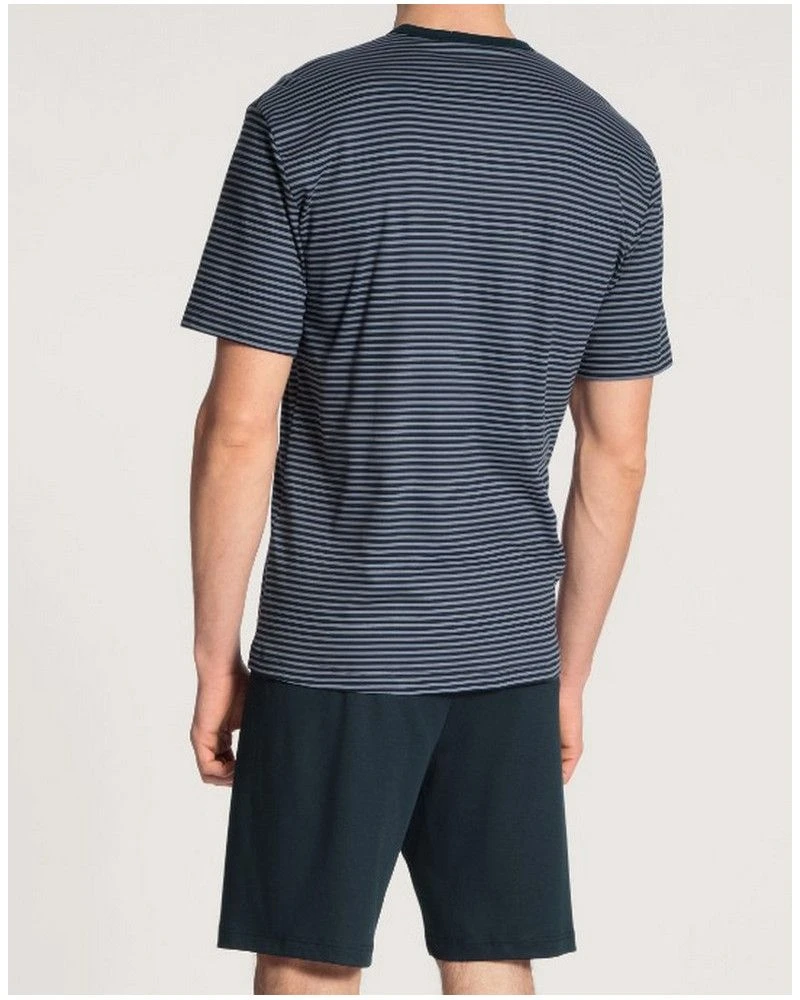 Pyjama Short Manches Courtes Calida Relax 100% Coton Interlock (Dark Sapphire) 4 Pyjama Short Manches Courtes Calida Relax 100% Coton Interlock (Dark Sapphire) – Image 2