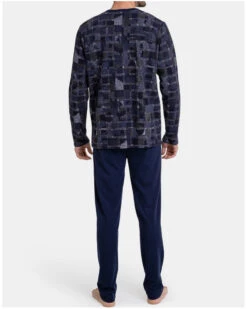 Pyjamas Manches Longues Massana Imprimé Bleu Marine -Sous Vêtement Boutique pyjamas manches longues massana imprime bleu marine 2