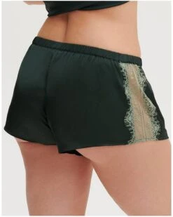 Simone Perele Short De Nuit Simone Pérèle Satin Secrets (Vert Kolsaï) -Sous Vêtement Boutique short de nuit simone perele satin secrets vert kolsai 2