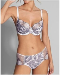 Shorty Empreinte Lilly Rose (Bleu De Jouy) 10 Shorty Empreinte Lilly Rose (Bleu De Jouy) -Sous Vêtement Boutique shorty empreinte lilly rose bleu de jouy 3
