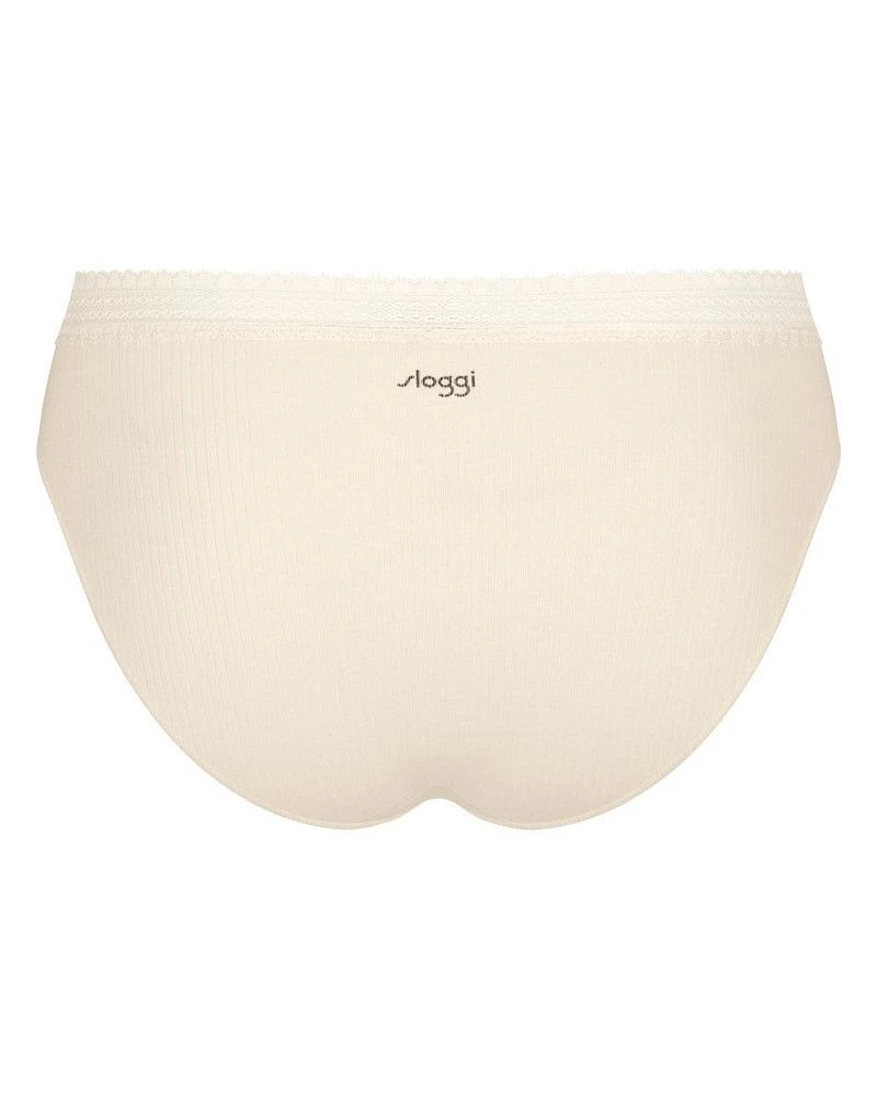 Slips Taï (Lot De 2) Coton Bio Sloggi GO Ribbed (Angora) 8 Slips Taï (Lot De 2) Coton Bio Sloggi GO Ribbed (Angora) – Image 6