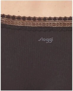 Slips Tai (Lot De 2) Coton Bio Sloggi GO Ribbed (Noir) -Sous Vêtement Boutique slips tai lot de 2 coton bio sloggi go ribbed noir 3