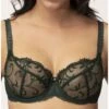 Soutien-gorge Corbeille Armatures Empreinte Ginger (Vert Profond) -Sous Vêtement Boutique soutien gorge corbeille armatures empreinte ginger vert profond