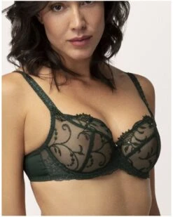 Soutien-gorge Corbeille Armatures Empreinte Ginger (Vert Profond) -Sous Vêtement Boutique soutien gorge corbeille armatures empreinte ginger vert profond 2