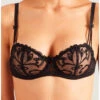 Soutien-gorge Corbeille Confort Aubade Au Bal De Flore (Noir) -Sous Vêtement Boutique soutien gorge corbeille confort aubade au bal de flore noir