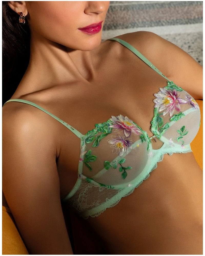 Soutien-gorge Corbeille Lise Charmel Amour Nymphea (Jade Aqua) 4 Soutien-gorge Corbeille Lise Charmel Amour Nymphea (Jade Aqua) – Image 2