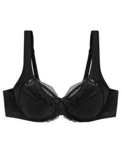 Soutien-gorge Emboîtant Bien-être Triumph Modern Lace+Cotton (Noir) -Sous Vêtement Boutique soutien gorge emboitant bien etre triumph modern lacecotton noir 2
