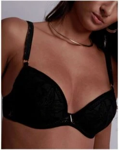 Soutien-gorge Plunge Coussinet Aubade Coeur à Corps (Noir)