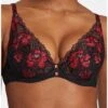 Soutien-gorge Plunge Foulard Aubade Mélodie D'été (Black Cherry) 1 Soutien-gorge Plunge Foulard Aubade Mélodie D'été (Black Cherry) -Sous Vêtement Boutique soutien gorge plunge foulard aubade melodie d ete black cherry