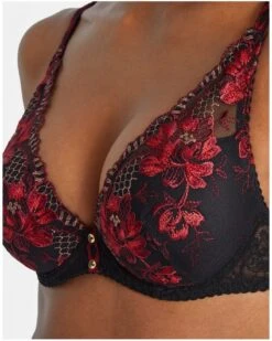Soutien-gorge Plunge Foulard Aubade Mélodie D'été (Black Cherry) -Sous Vêtement Boutique soutien gorge plunge foulard aubade melodie d ete black cherry 2