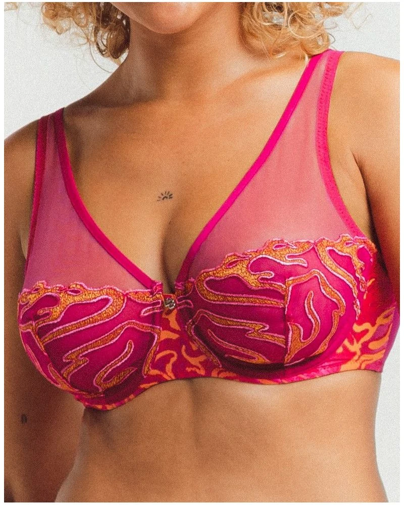 Soutien-gorge Plunge Louisa Bracq Vortex (Fuschia) 3 Soutien-gorge Plunge Louisa Bracq Vortex (Fuschia)
