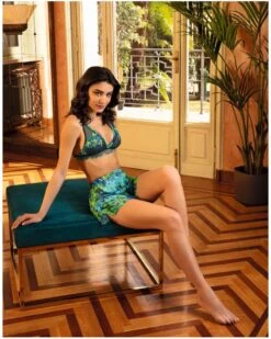 Soutien-gorge Triangle Lise Charmel Grâce Aquatique (Floral Aqua) -Sous Vêtement Boutique soutien gorge triangle lise charmel grace aquatique floral aqua 3