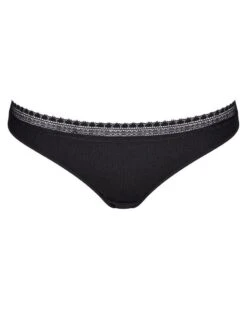 Tangas (Lot De 2) Coton Bio Sloggi GO Ribbed (Noir) -Sous Vêtement Boutique tangas lot de 2 coton bio sloggi go ribbed noir 5