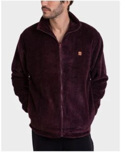 Veste Polaire à Fermeture éclair Massana Grenat -Sous Vêtement Boutique veste polaire a fermeture eclair massana grenat 2